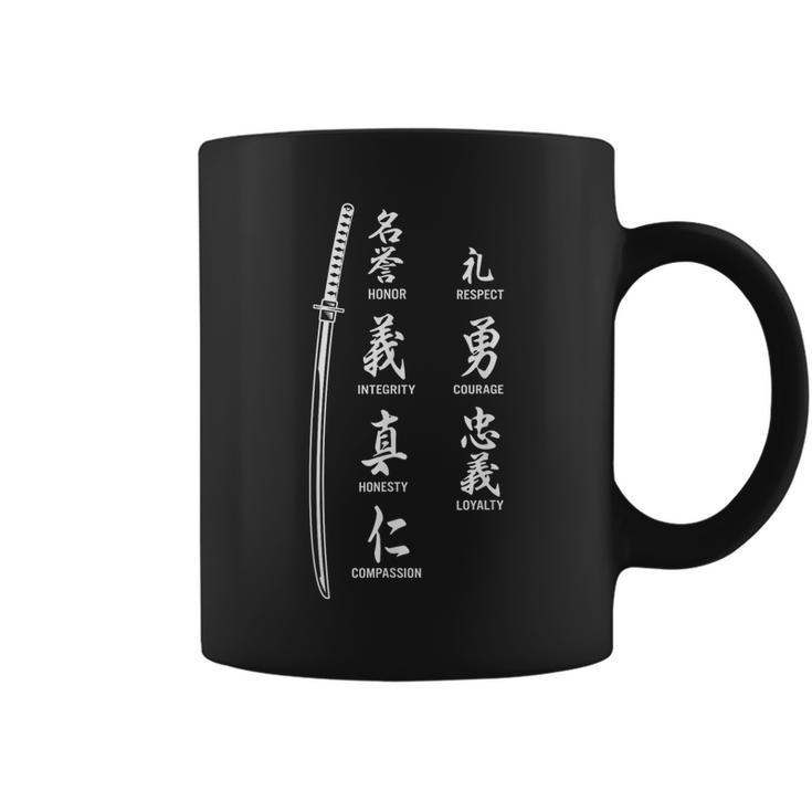 Vintage Japanese Letter Samurai Katana Sword Warrior Coffee Mug