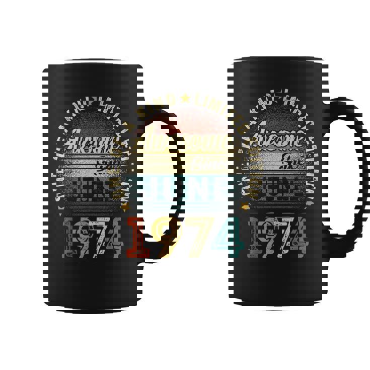 Vintage June 1974 Retro 50 Years Old 50Th Birthday Men Coffee Mug