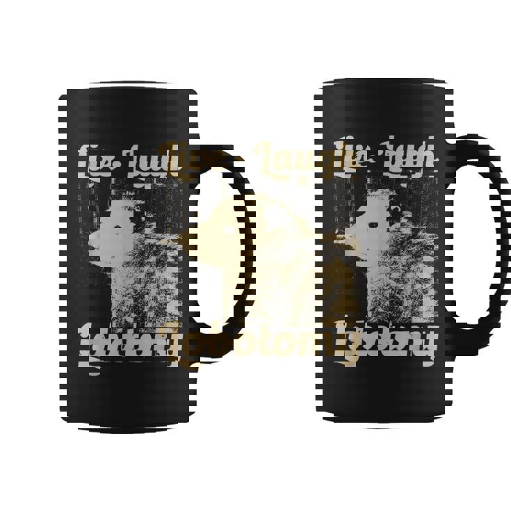 Vintage Live Laugh Lobotomy Lobotomies Retro Opossum Lovers Coffee Mug