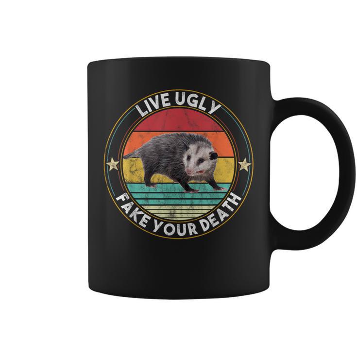 Vintage Live Ugly Fake Your Death Possum Coffee Mug