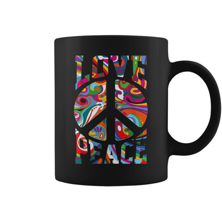 Vintage Love Peace 60S 70S Tie Dye Hippie Lover Men Coffee Mug