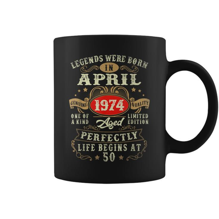 Vintage Made In April 1974 50Th Birthday 50 Year Old Coffee Mug