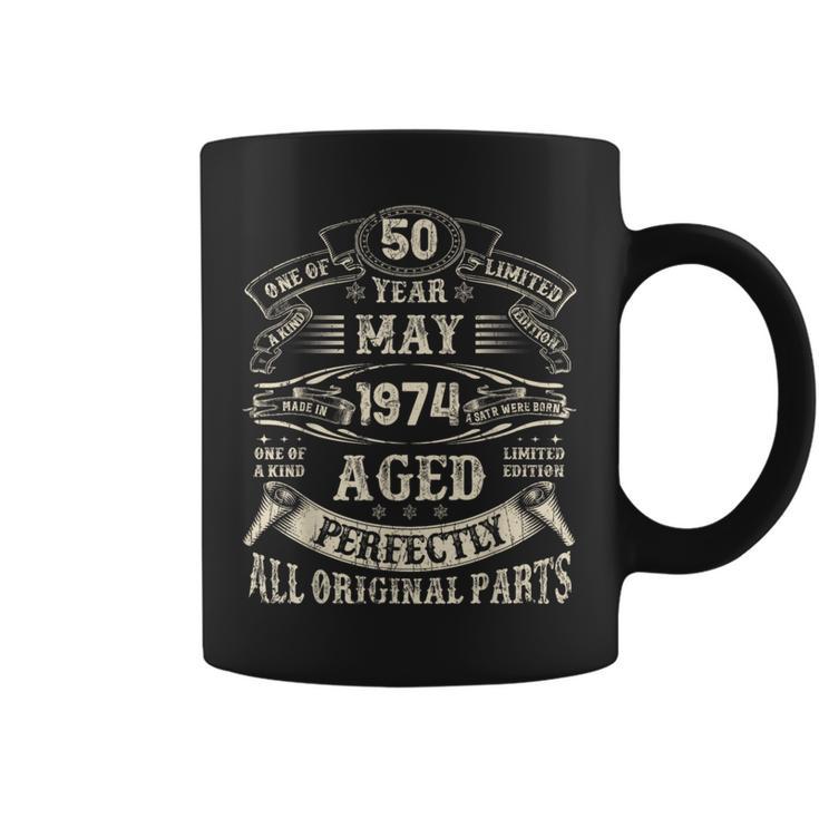 Vintage Mai 1974 50 Jahre Alt 50 Geburtstag Geschenke Für Männer Tassen