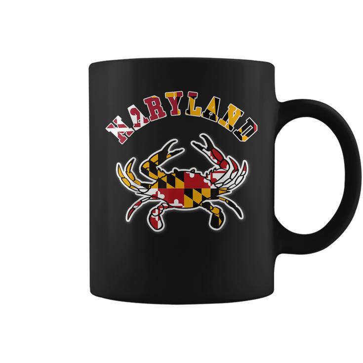 Vintage Maryland Maryland State Flag Classy Blue Crab Coffee Mug