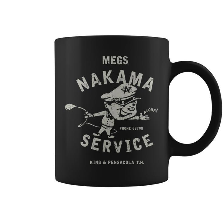 Vintage Megs Nakama Gas Station Reversed Clay Attendant Coffee Mug