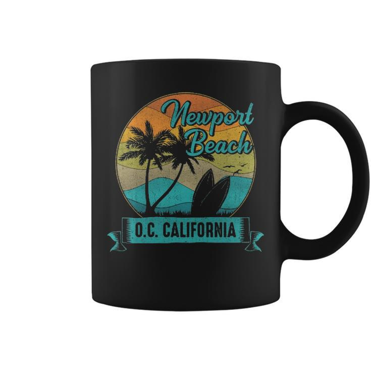 Vintage Newport Beach Orange County California Surfing Coffee Mug