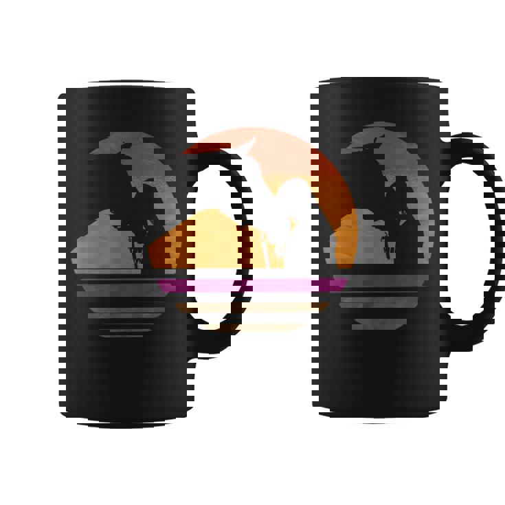 Vintage Niñas Hípica Apparel Para Retro Ecuestre Taza de café
