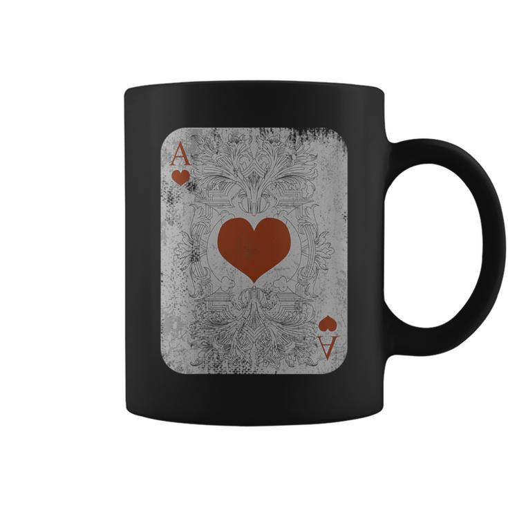 Vintage Poker Playing Cards Ace Of Hearts Coffee Mug