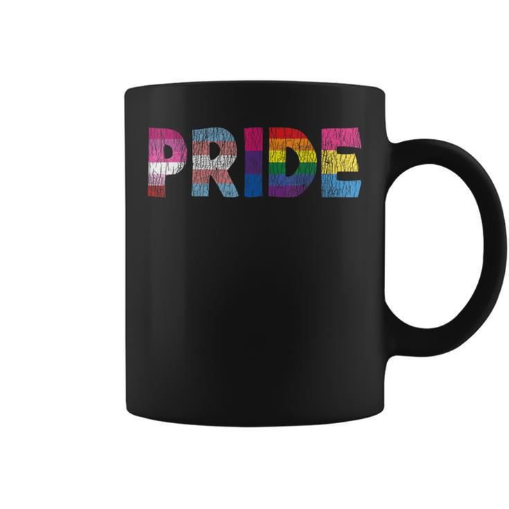 Vintage Pride Mom Dad Sister Family Matching Gay Lgbtq Flag Coffee Mug