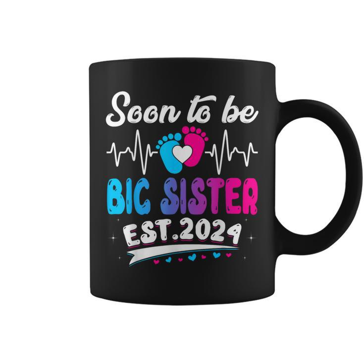 Vintage Promoted To Big Sister 2024 Father's Day Coffee Mug