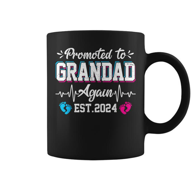 Vintage Promoted To Grandad 2024 Father's Day Coffee Mug