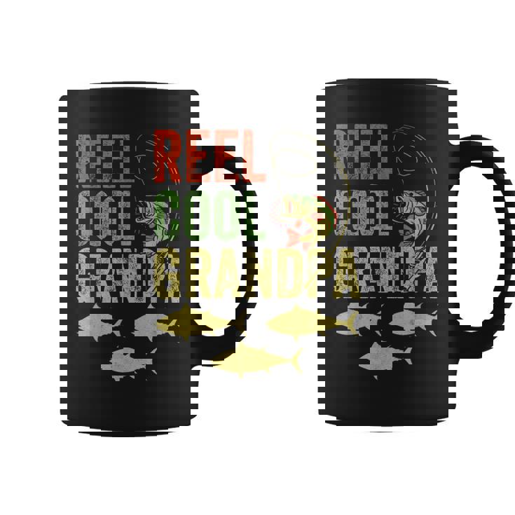 Vintage Reel Cool Grandpa Father's Day Grandfather Fishing Coffee Mug