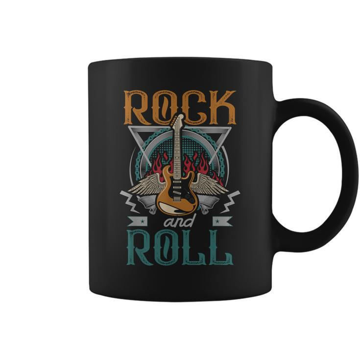 Vintage Retro 80S Rock & Roll Music Guitar Wings Coffee Mug