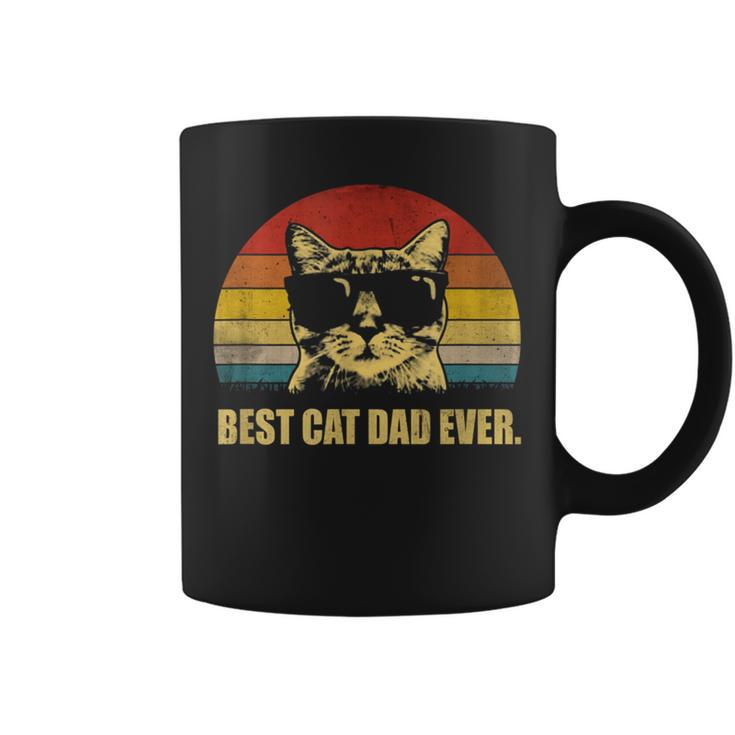Vintage Retro Best Cat Dad Ever Bump Fit Father's Day Coffee Mug