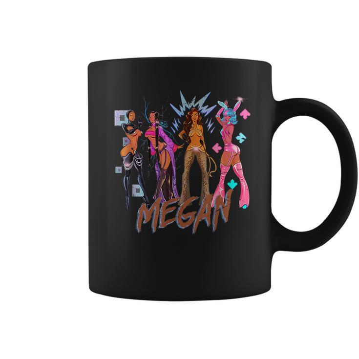 Vintage Retro Megan Moon Megan First Name Personalized Meme Coffee Mug