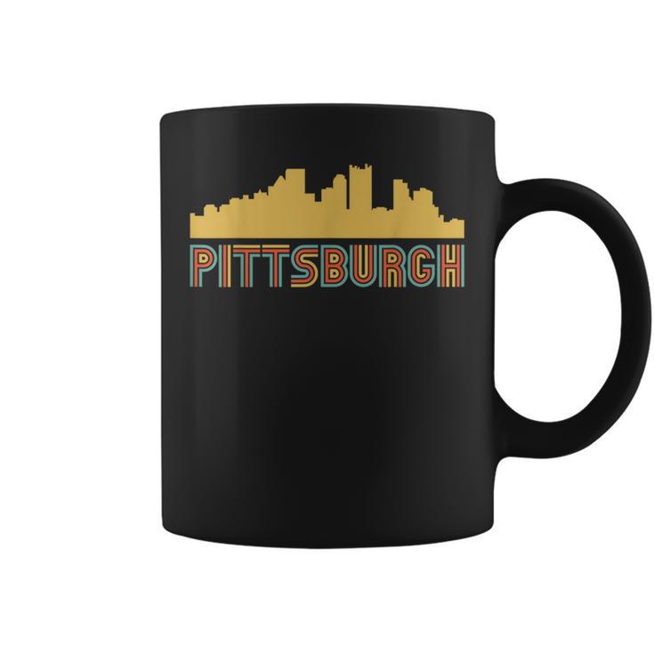 Vintage Retro Pittsburgh Pennsylvania Skyline Coffee Mug