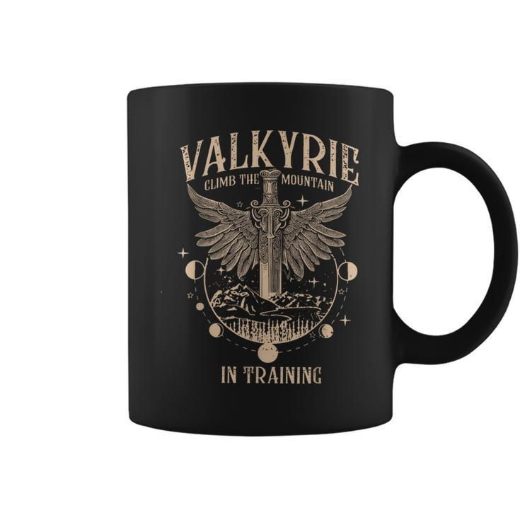 Vintage Retro Valkyrie Climb The-M0untain In Training Coffee Mug