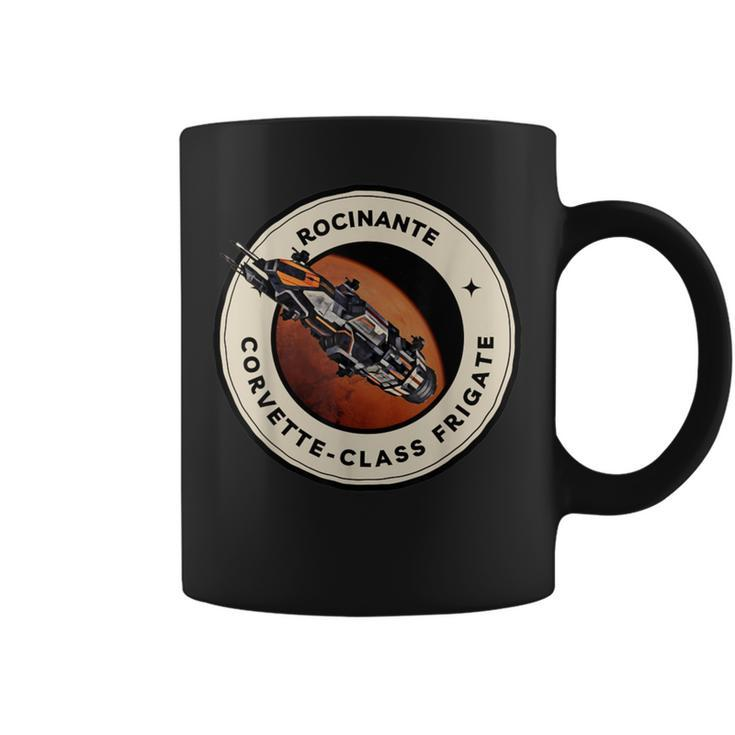 Vintage Rocinante Class Frigate Black Science Fiction Retro Coffee Mug