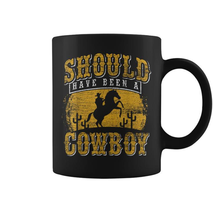 Vintage Rodeo Bull Riding Should Have Been A Cowboy Coffee Mug