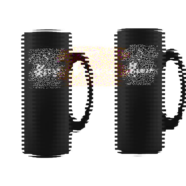 Vintage Rosa Leopardo Mama Gráfico Cheetha Amor Mama Corazón Taza de café