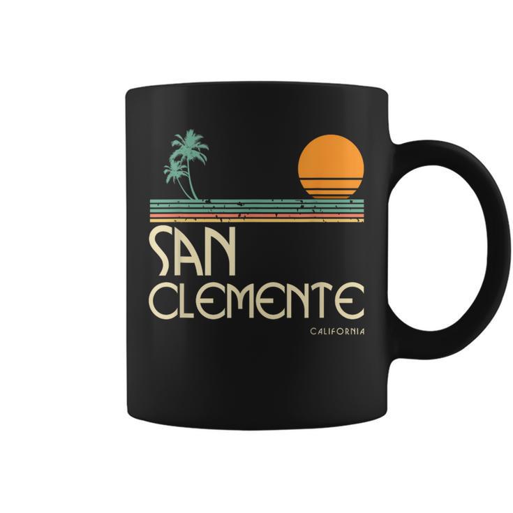 Vintage San Clemente California Sunset Palms Coffee Mug