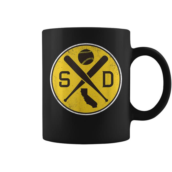 Vintage San Diego Baseball Bats Sd Game Day Padre Coffee Mug