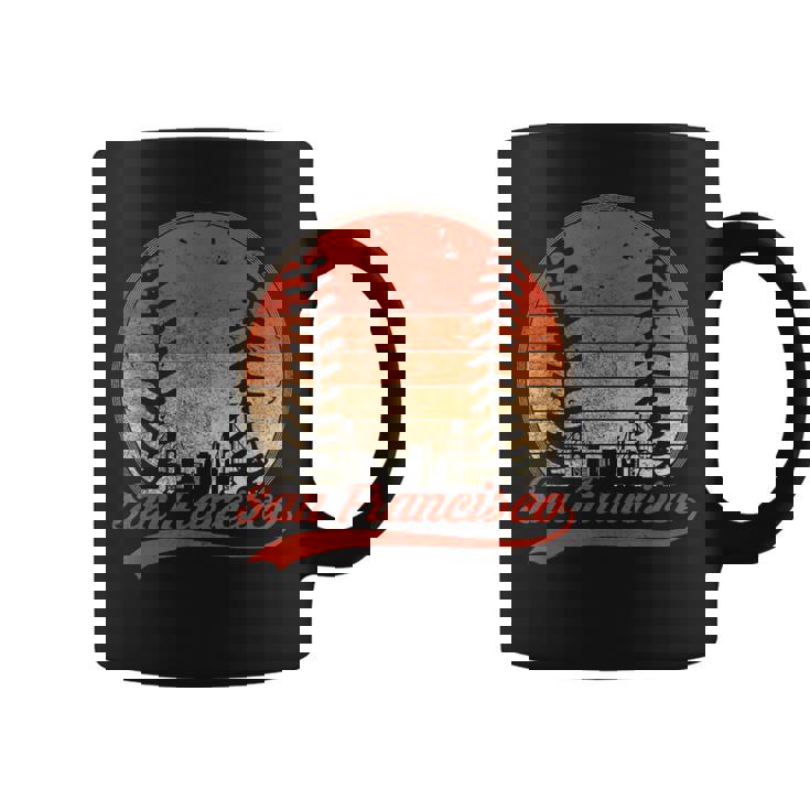 Vintage San Francisco Baseball American Us Flag Coffee Mug