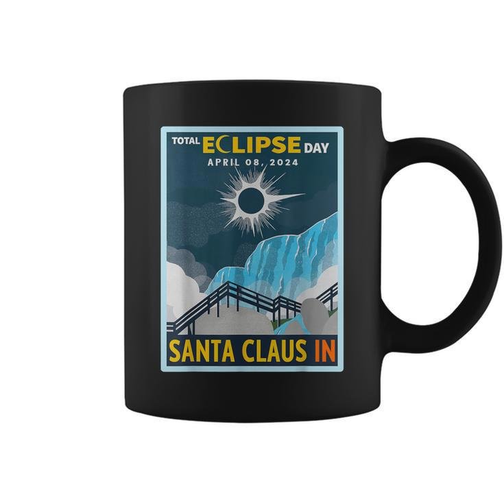 Vintage Santa Claus Indiana In Total Solar Eclipse 2024 Coffee Mug