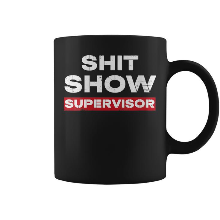 Vintage Shit Show Supervisor Mom Boss Manager Teacher Coffee Mug