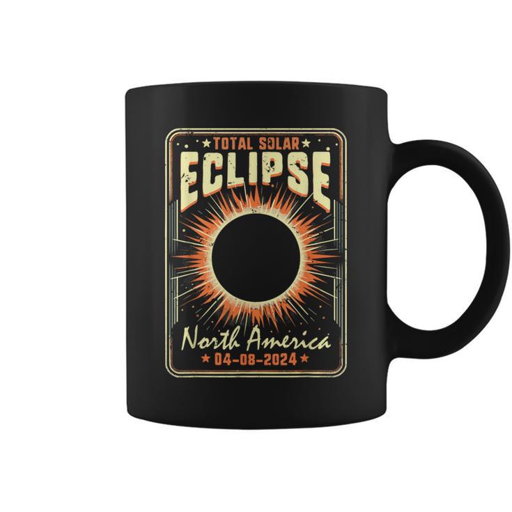 Vintage Style Solar Eclipse 04 08 24 America Totality Coffee Mug