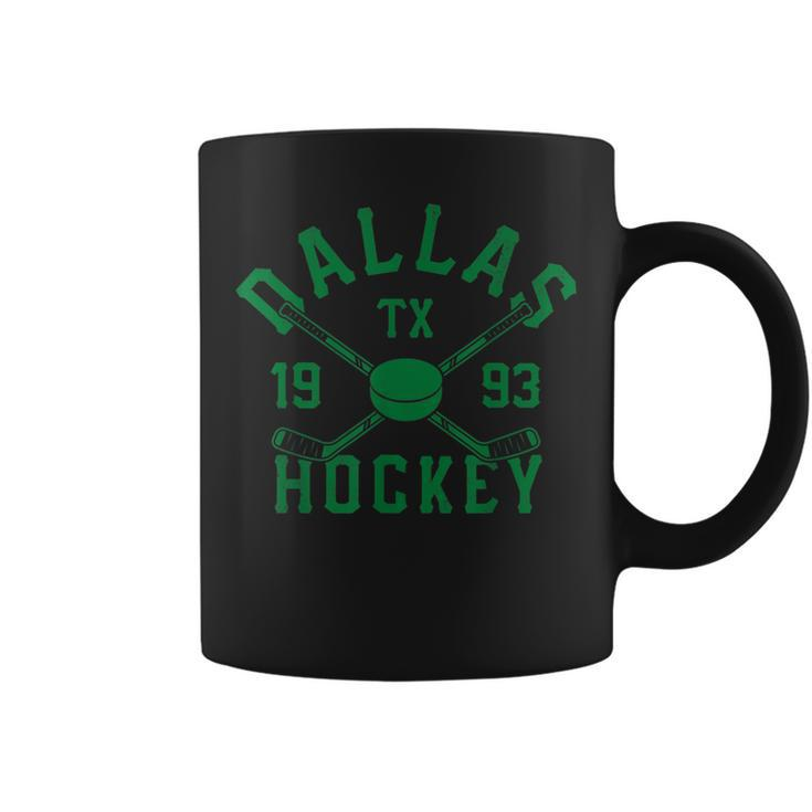 Vintage Texas Dallas Ice Hockey Sticks Star Coffee Mug
