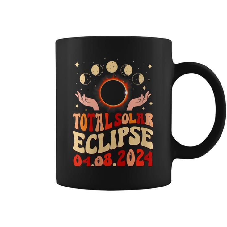 Vintage Total Solar Eclipse 2024 Usa April 8 2024 For Women Coffee Mug