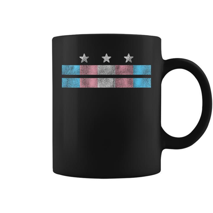 Vintage Transgender Washington Dc Pride Flag Trans Women Coffee Mug