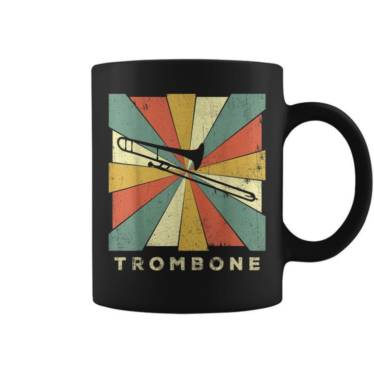 Vintage Trombone Player Music Retro Coffee Mug
