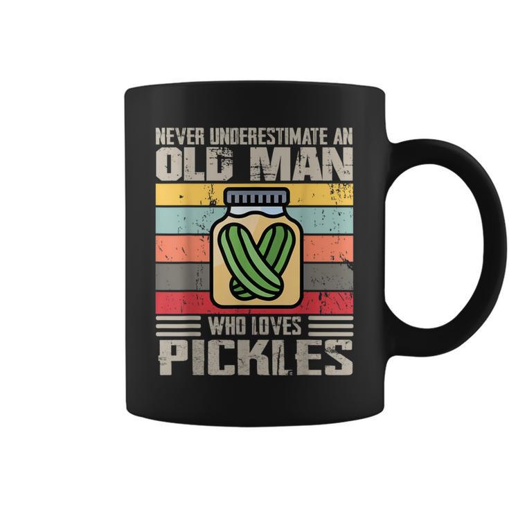 Vintage Never Underestimate An Old Man Who Loves Pickles Coffee Mug