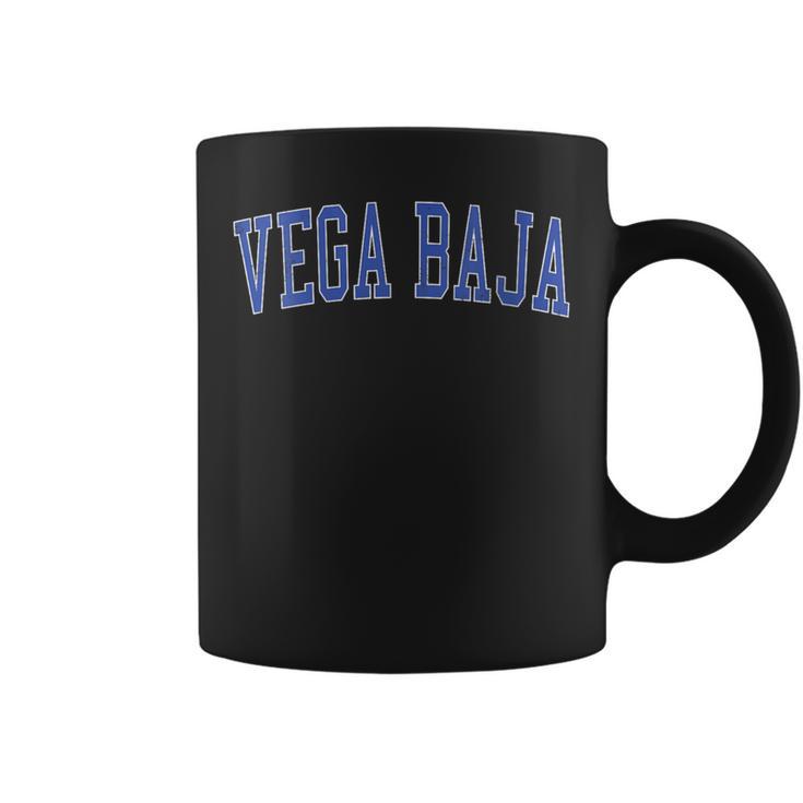 Vintage Vega Baja Pr Distressed Blue Varsity Style Coffee Mug