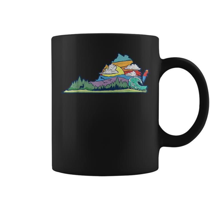 Vintage Virginia Outdoors & Nature Lover Retro 80S Graphic Coffee Mug