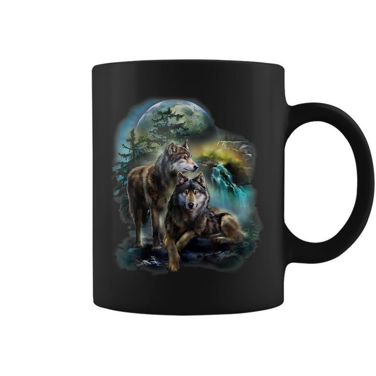 Vintage Wolf Wolf Lovers For Boys And Girls Coffee Mug