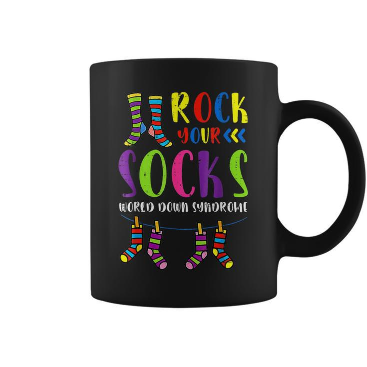 Vintage World Down Syndrome Day Rock Your Socks Awareness Coffee Mug