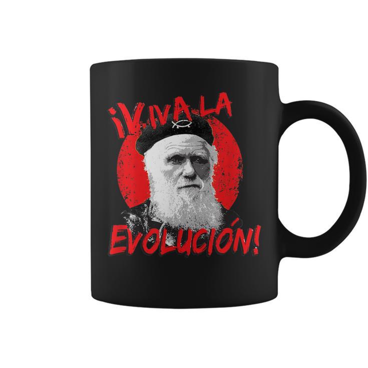 Viva La Evolución Darwin Taza de café