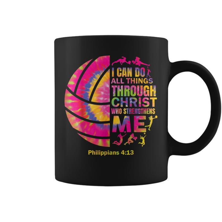 Volleyball T N Girls Christian Christ Tie Dye Coffee Mug