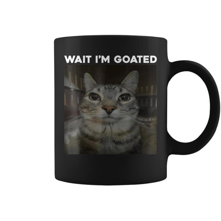 Wait I'm Goated Cat Humor Meme Coffee Mug