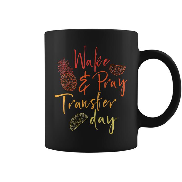 Wake & Pray Transfer Day Embryo Transfer Ivf Pregnancy Coffee Mug