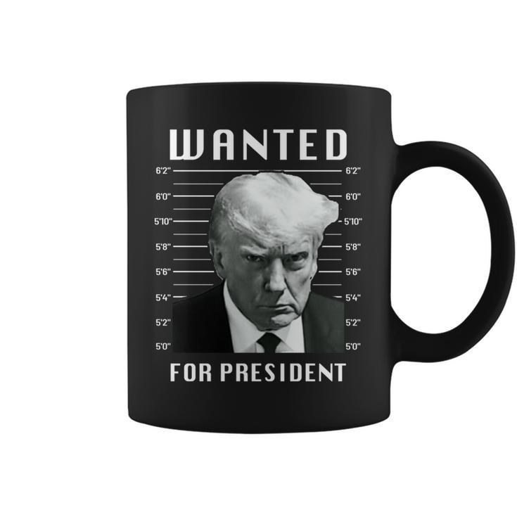 Wanted Trump For President Trump Shot Never Surrender Coffee Mug