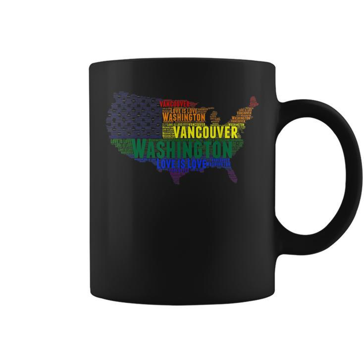 Washington Vancouver Love Wins Equality Lgbtq Pride Coffee Mug