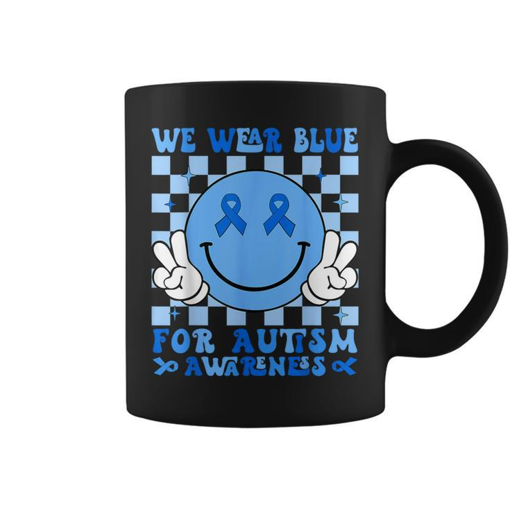 We Wear Blue For Autism Awareness Month Kid Autism Coffee Mug