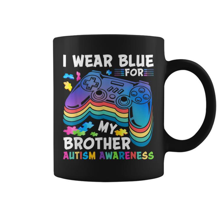I Wear-Blue For My Brother Autism Awareness Boys Video Game Coffee Mug