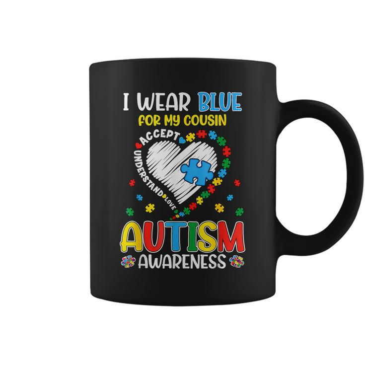 I Wear Blue For My Cousin Autism Awareness Mom Coffee Mug