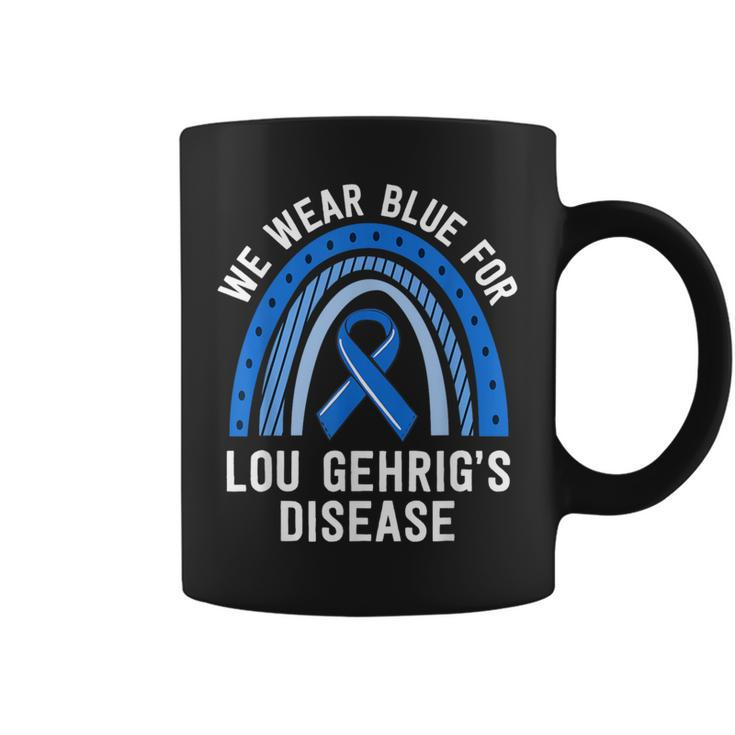 We Wear Blue Lou Gehrig's Disease Awareness Als Family Coffee Mug