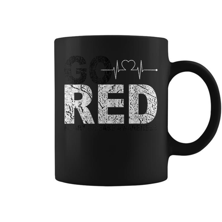 Wear Red Day Go Red Saying Heart Disease Awareness Coffee Mug